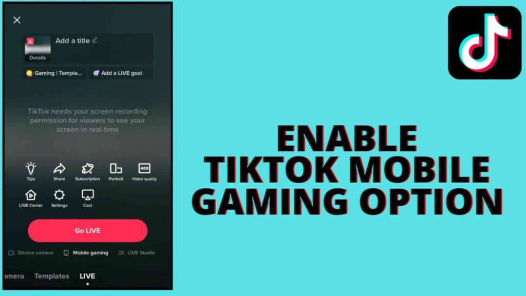 how to get tiktok mobile gaming